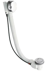 Kromirani sifon za kad avtomatik Silfra s metalnim čepom i okretnim upravljačkim kotačićem