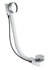 Kromirani sifon za kad avtomatik Silfra s metalnim upravljačkim gumbom i čepom s pokrovčkom