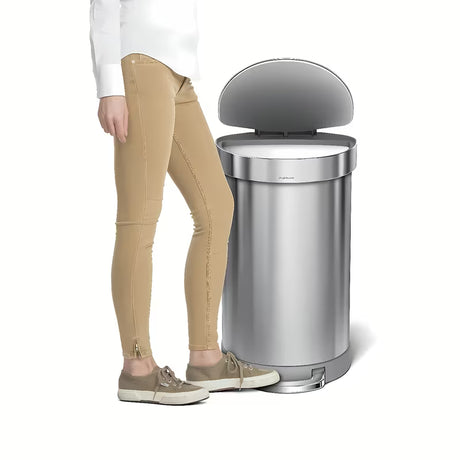 Koš za Smeti Simplehuman Pedal bin iz brušenega nerjavnega jekla s pedalnim odpiranjem