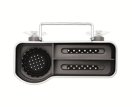 Držalo za gobico Simplehuman Sink caddies iz krtačenega nerjavečega jekla z nosilcem in priseski