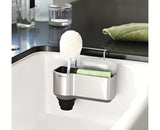 Držalo za gobico Simplehuman Sink caddies iz krtačenega nerjavečega jekla z nosilcem in priseski