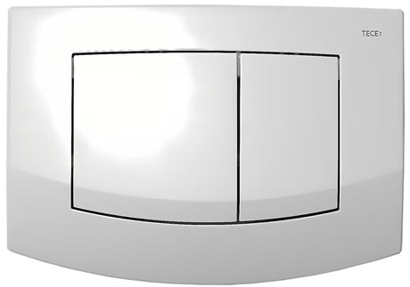 Bijela dvokoličinska aktivirna tipka Tece Ambia pro WC školjka pro za dvokoličinsko ispiranje