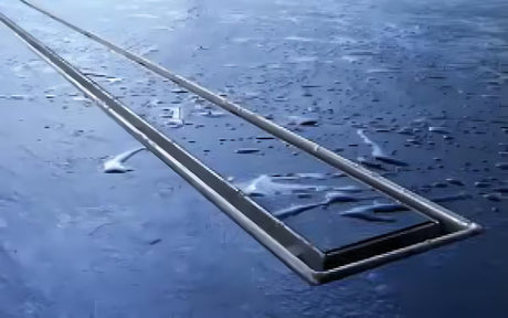 Tece Drainline raven nerjavni rešetka za kanaleto plate pro za vstavitev ploščic s poliranimi vidnimi robovi