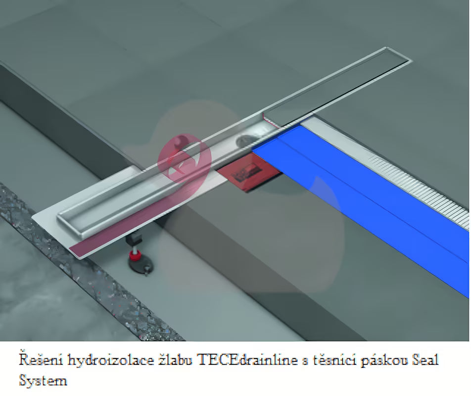Nerjavni kanaleta za tuš Tece Drainline v sijajni izvedbi pro tuš kabina