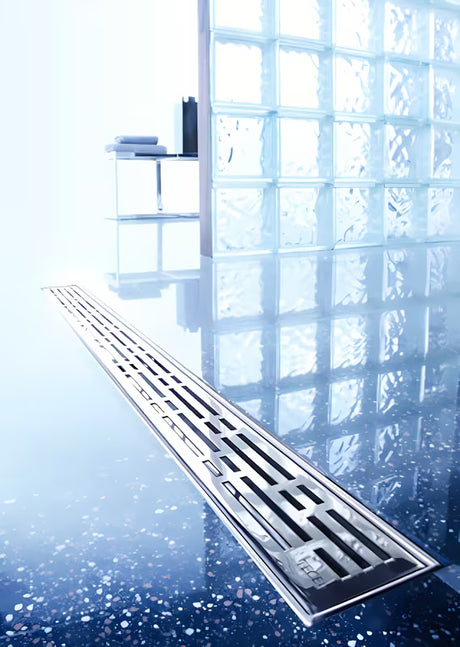 Dizajnerski rešetka za kanaleto Tece Drainline od brušenog nehrđajućeg čelika pro tuš kanalica