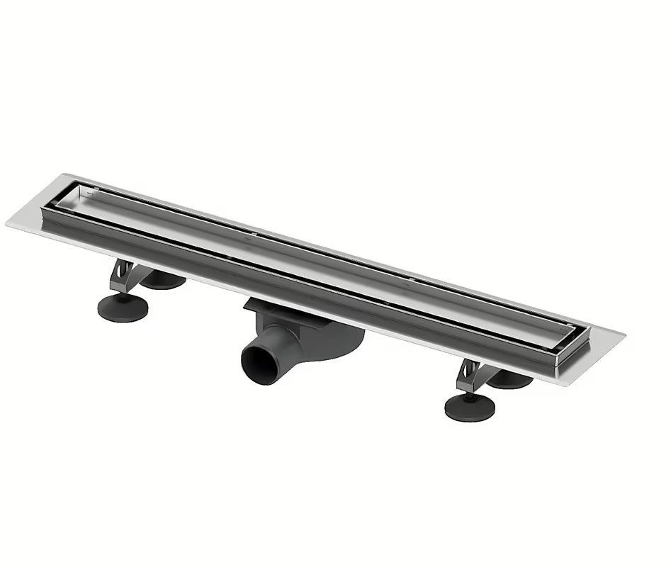 Tece Linus kanaleta za tuš 90 cm z rešetko pro za vstavitev ploščic v izvedbi chrome
