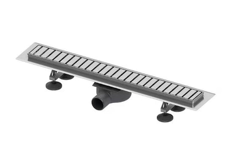 Tece Linus nehrđajući kanaleta za tuš 80 cm u sjajnoj izvedbi s rešetkom u dekoru zebra