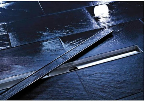 Tece Linus kanaleta za tuš 90 cm s rešetkom pro za umetanje pločica u izvedbi chrome