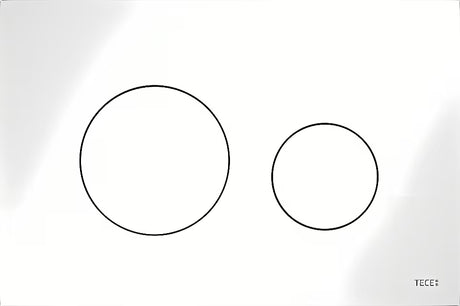 Bijela plastična dvokoličinska aktivirna tipka Tece Loop pro WC školjka vodokotlića TECE