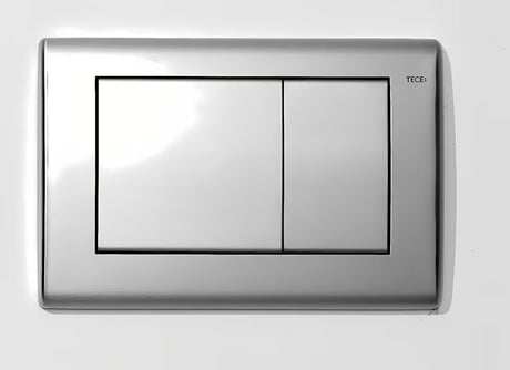 Dvokoličinska aktivirna tipka Tece Planus od brušenog nehrđajućeg čelika pro WC školjka