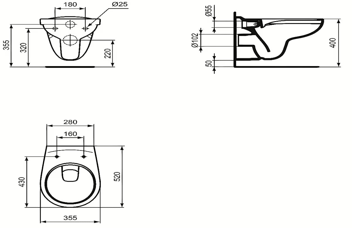 Akcijski viseči WC set TECE 5u1 s podžbuknim vodokotlićem, bijelom tipkom TECEbase, rimless WC školjka i sjedalom mehko Zapiranje Soft Close