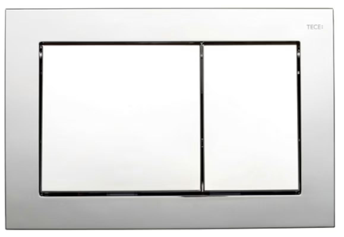 Viseči WC set Siko S-Line Pro s podžbuknim vodokotlićem TECE i kromiranom tipkom TECEbase