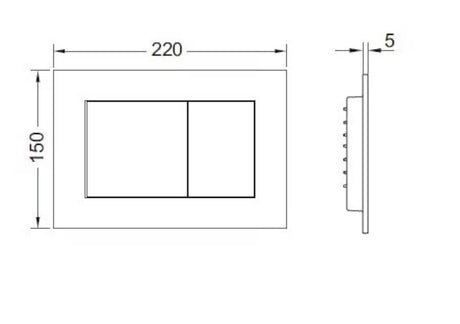 Bijela plastična aktivirna tipka Tece tecenow pro WC školjka s dvokoličinskim ispiranjem