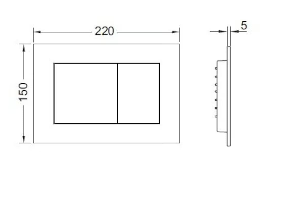 Plastično aktivirna tipka Tece tecenow u mat krom izvedbi pro dvokoličinsko ispiranje WC školjka
