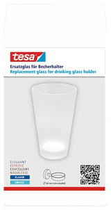 Nadomestna steklena posoda Tesa iz mat mlečnega stekla v okrogli obliki