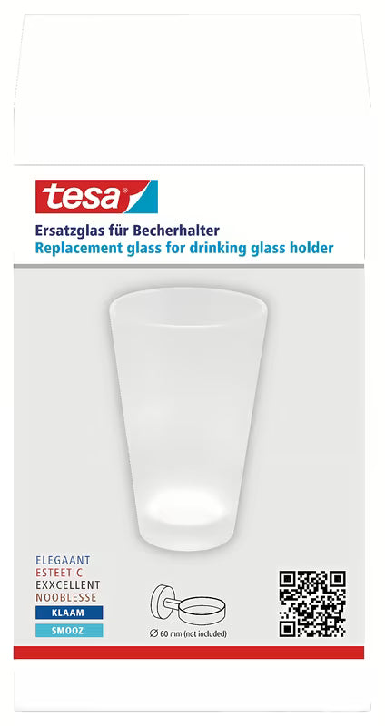 Nadomestna steklena posoda Tesa iz mat mlečnega stekla v okrogli obliki