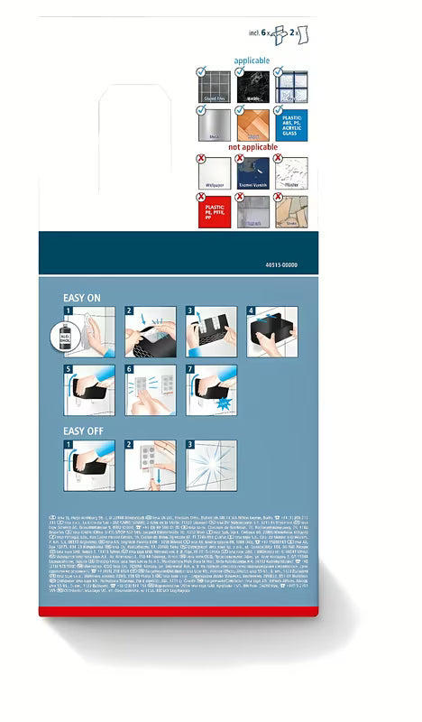Črna tuš polica Tesa Lavaa brez vrtanja z lepilnim sistemom tesa Powerstrips Waterproof