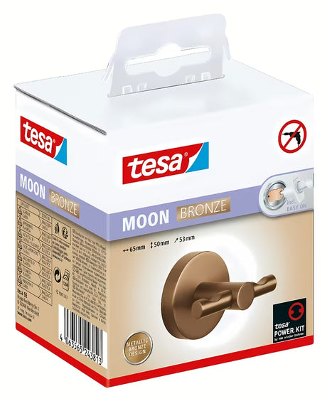 Bronast kavelj za kopalni plašč Tesa z montažo brez vrtanja s tehnologijo tesa Power.Kit