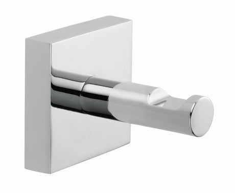 Kromiran kvadraten kavelj Tesa Ekkro za brisačo z montažo brez vrtanja s tehnologijo Power.Kit