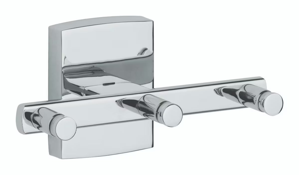 Samoljepljivi kavelj Tesa Klaam u sjajnom kromu pro vješanje ručnika bez bušenja