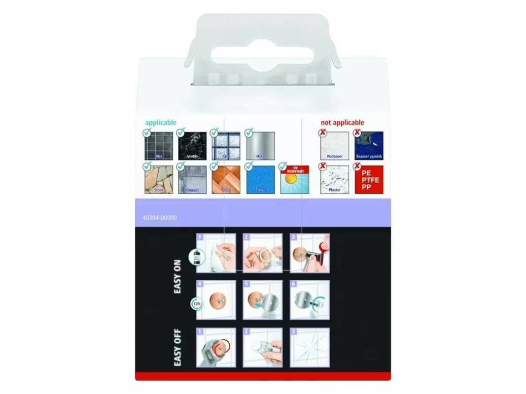 Stenski kavelj Tesa Moon od brušenog čelika pro za ručnike i ogrtače, s montažom bez bušenja