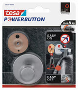 Tesa powerbutton Classic kovinski kavelj iz krtačenega jekla pro montaža brez vrtanja na ploščice.