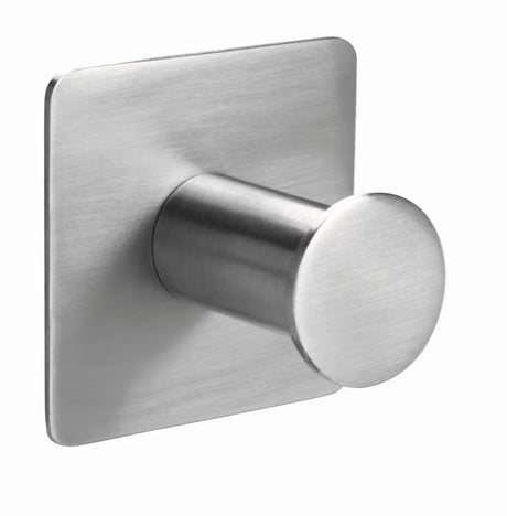 Kavelj Tesa powerbutton Classic iz krtačenega nerjavečega jekla pro montaža brez vrtanja.