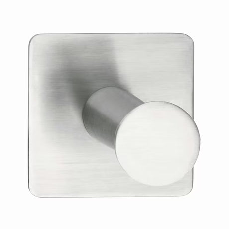 Kavelj Tesa powerbutton Classic iz krtačenega nerjavečega jekla pro montaža brez vrtanja.