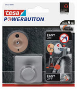 Kavelj Tesa powerbutton Classic iz krtačenega nerjavečega jekla pro montaža brez vrtanja.