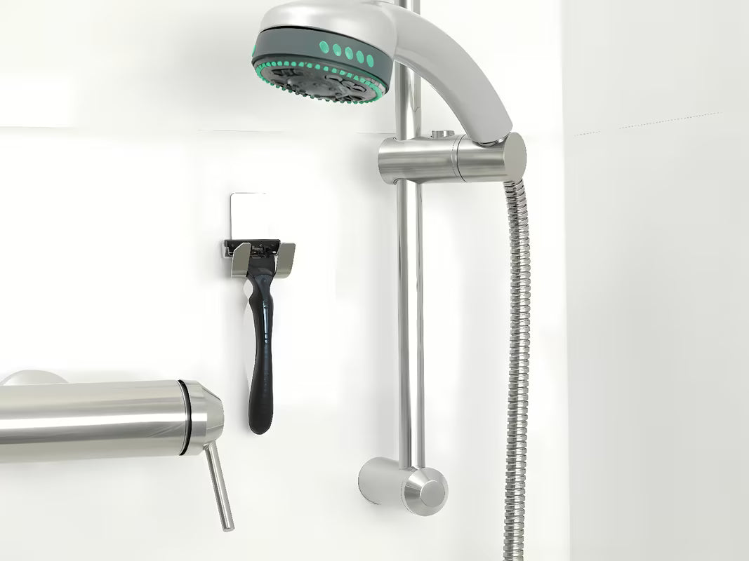 Vodoodporen nerjavni dvojni kavelj tesa Powerstrips Waterproof pro za obešanje dodatkov pod prho