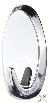 Velike samoljepljive kukice Tesa Powerstrips u krom izgledu pro montaža bez bušenja