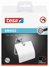 Sijajno kromiran držalo za toaletni papir Tesa Smooz z montažo Power.Kit brez vrtanja