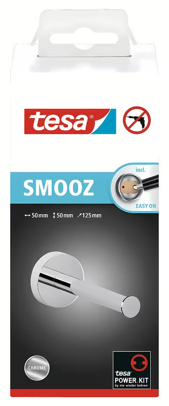 Kromiran držalo za toaletni papir Tesa Smooz z okroglim brezčasnim dizajnom pro kopalnico.