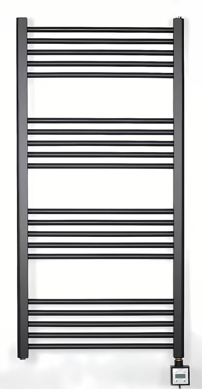 Električni radiator Thermal Trend KD Economy 120x60 cm v črni mat barvi s termostatom KTX 3