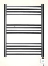 Električni radiator Thermal Trend KD Economy 80x60 cm v črni mat barvi s termostatom KTX 3.