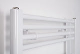Bel kombiniran cevni radiator Thermal Trend KD 132x75 cm, primeren za kopalnico