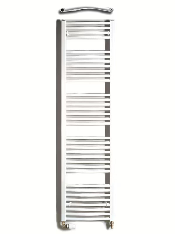 Bel kombiniran cevni radiator Thermal Trend KDO 45x168 cm primeren za kopalnico.