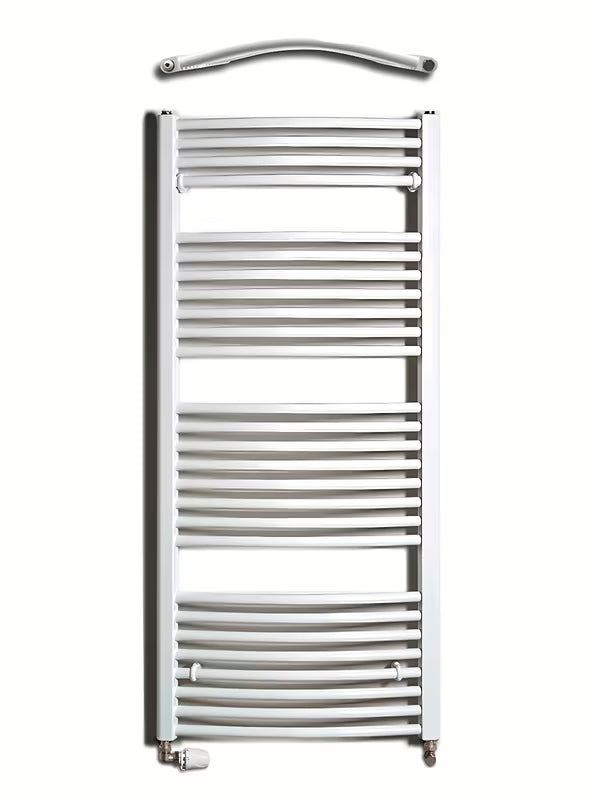 Bel kombiniran cevni radiator Thermal Trend Kdo 60x132 cm, primeren za kopalnico