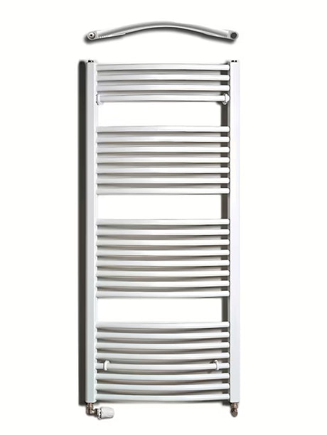 Bel kombiniran cevni radiator Thermal Trend Kdo 60x132 cm, primeren za kopalnico