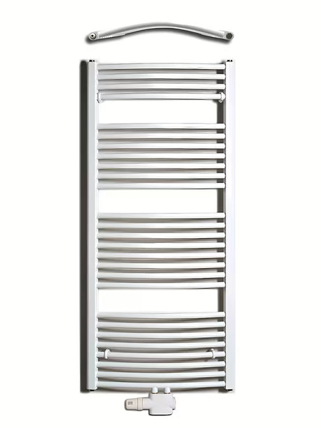 Thermal Trend Kdo kombiniran kopalniški radiator 132x60 cm v beli barvi s sredinskim priklopom