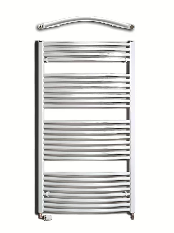 Bel kombiniran cevni radiator Thermal Trend KDO 132x75 cm pro za kopalnico ali hodnik.