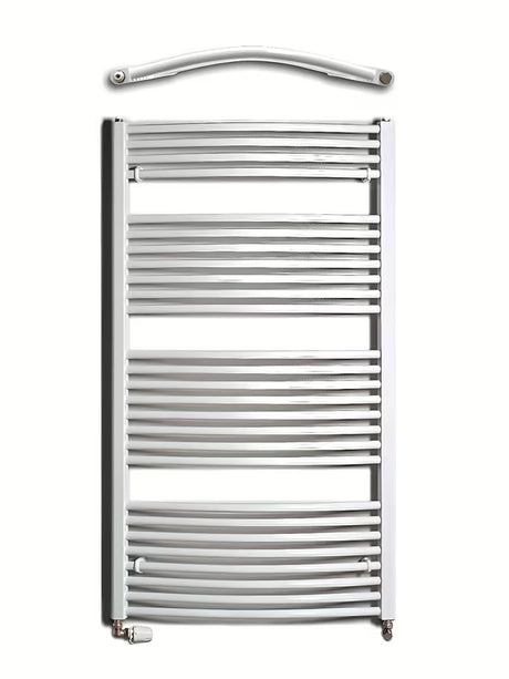 Bel kombiniran cevni radiator Thermal Trend KDO 132x75 cm pro za kopalnico ali hodnik.