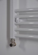 Bijeli kombiniran cijevni radiator Thermal Trend KDO 96 x 75 cm za kupaonicu