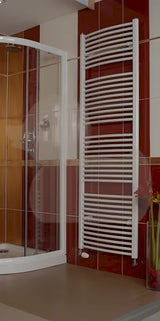 Bijeli kombiniran cijevni radiator Thermal Trend KDO 96 x 75 cm za kupaonicu