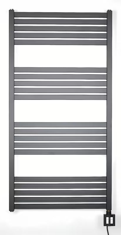 Električni radiator Thermal Trend KH Economy 60x120 cm v črni mat barvi s termostatom KTX 4