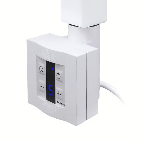 Bel električni radiator Thermal Trend KH Economy 60x150 cm s termostatom KTX in modrim LED-zaslonom.