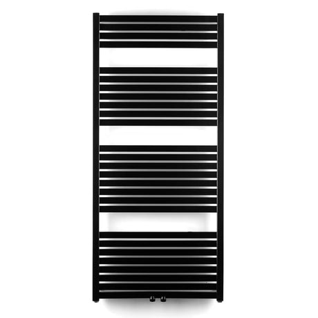 Črn kombiniran radiator Thermal Trend KH 133x45 cm primeren pro za toplovodno in kombinirano ogrevanje.