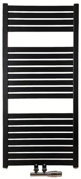 Kombiniran radiator Thermal Trend Kh 97x45 cm v črni mat izvedbi