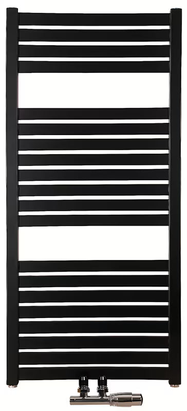 Kombiniran radiator Thermal Trend Kh 97x45 cm v črni mat izvedbi