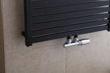 Kombiniran radiator Thermal Trend Kh 97x45 cm v črni mat izvedbi